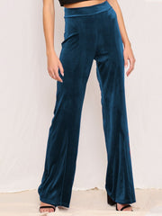 Women's Pants Fashion Casual Solid High Waist Elastic Pants
