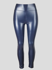 Women's Pants High Waist Stretch Pu Leather Pants