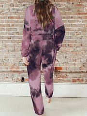 Women's Sets Casual Tie-Dye Long Sleeve Sports Two-Piece Suit