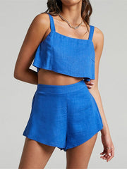 Women's Sets Square Neck Camisole & Shorts Two-Piece Set