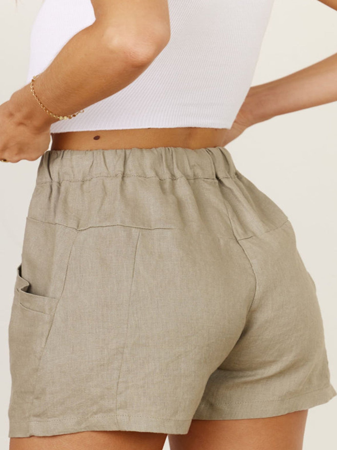 Women's Shorts Casual Lace-Up Pocket Track Shorts