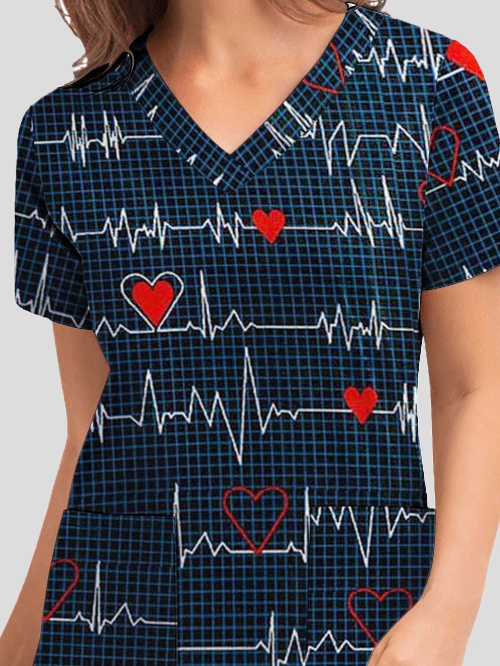 Women's T-Shirts Love Printed V-Neck Short Sleeve T-Shirt