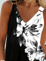 Women's Tank Tops Casual Floral Print Sling Sleeveless Tank Top
