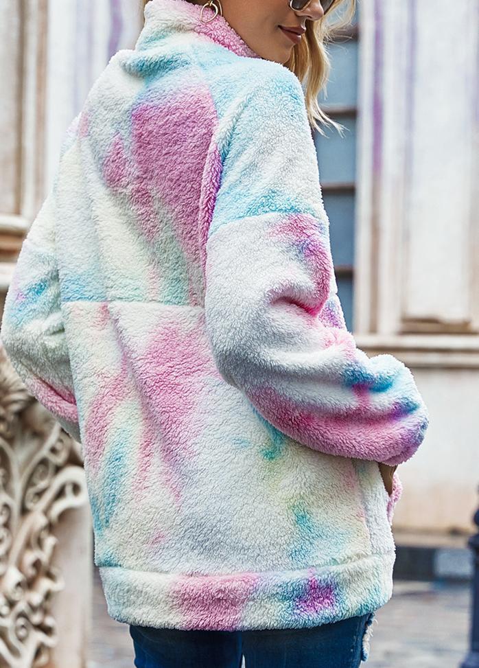 Long Sleeve Patchwork Stand Collar Top