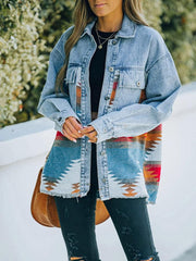 Button Down Casual  Denim Jacket