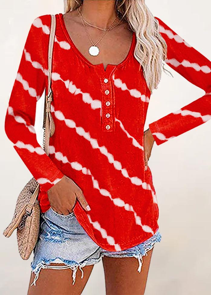 Long Sleeve Round Neck Printed T-shirt