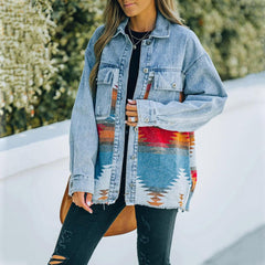 Button Down Casual  Denim Jacket