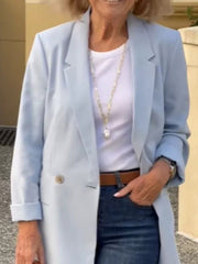 Women's Blazers Lapel Slim Long Sleeve Blazer