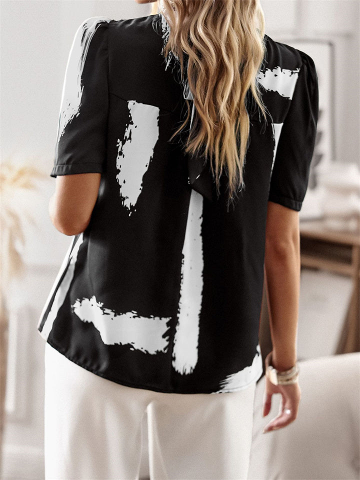 Fashion Women's Tops Spring and Summer Shirt T-shirt Casual White Black Blue Green S M L XL