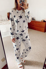 Star Print T Shirt Pants Pyjamas Set