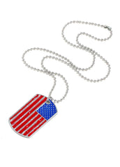 Flag Day Theme Shield Shape Creativity Necklace