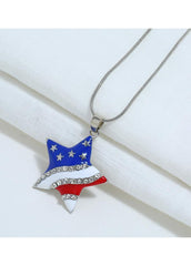 Flag Day Theme Star Shape Necklace