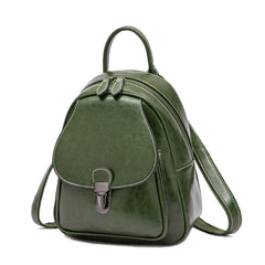 Women's Leather Wax Retro College Tide Backpacks