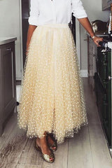 Star Moon A Line Mesh Skirts