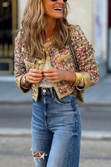 French style tweed cropped top