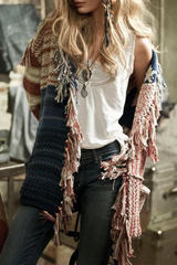 Casual Patchwork Split Joint Tops