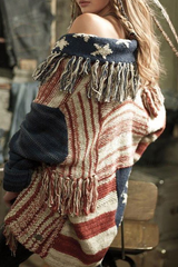 Casual Patchwork Split Joint Tops