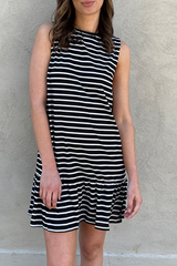 Casual Striped Split Joint O Neck Trumpet Mermaid Dresses