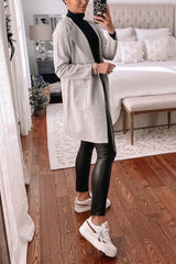 Casual Solid Turndown Collar Outerwear
