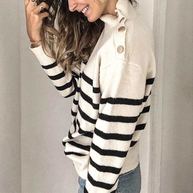 Color Blend Long Sleeve Pullover Top