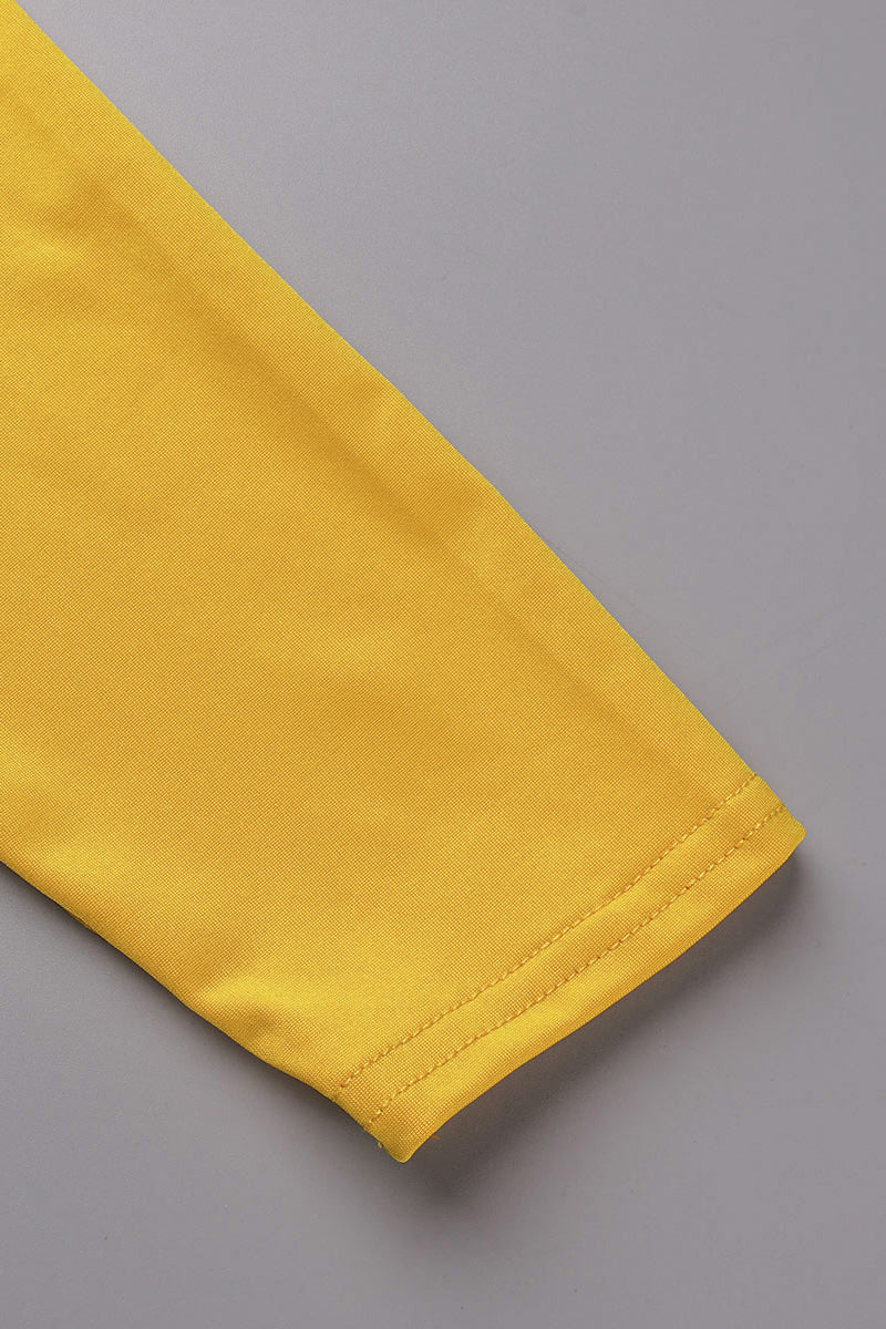 Solid Solid Color O Neck Long Sleeve Two Pieces(3 Colors)