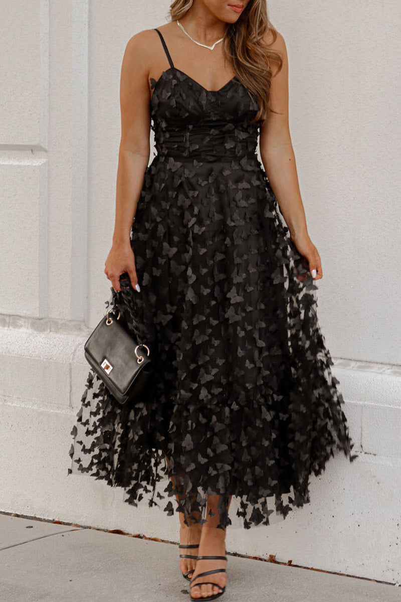 Celebrities Elegant Solid V Neck A Line Dresses