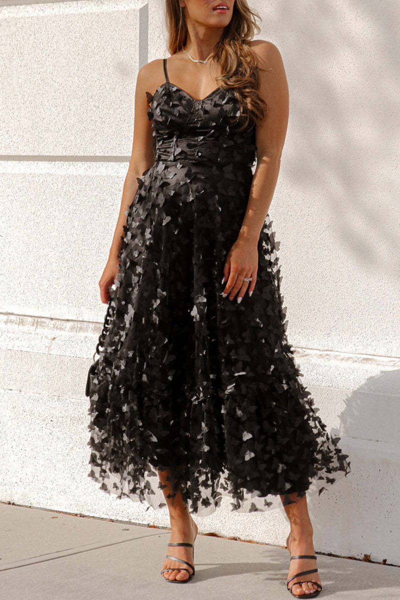 Celebrities Elegant Solid V Neck A Line Dresses