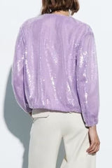 Casual Street Solid Sequins Pocket O Neck Outerwear