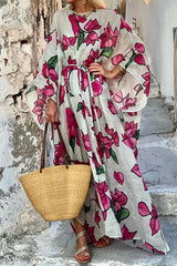 Bohemian Floral Frenulum O Neck Dresses