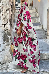 Bohemian Floral Frenulum O Neck Dresses
