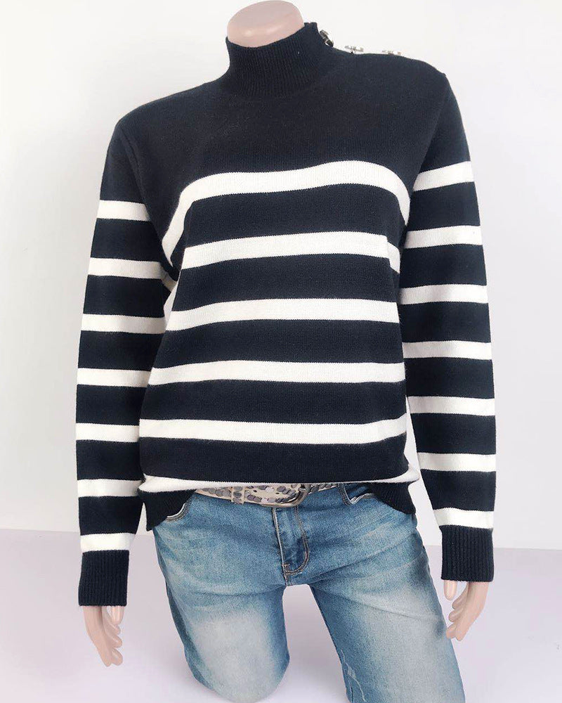 Color Blend Long Sleeve Pullover Top