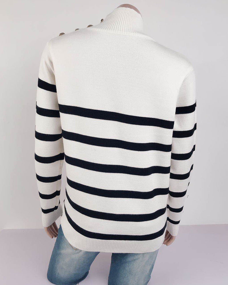Color Blend Long Sleeve Pullover Top