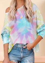 Long Sleeve Gradient Boat Neck Top