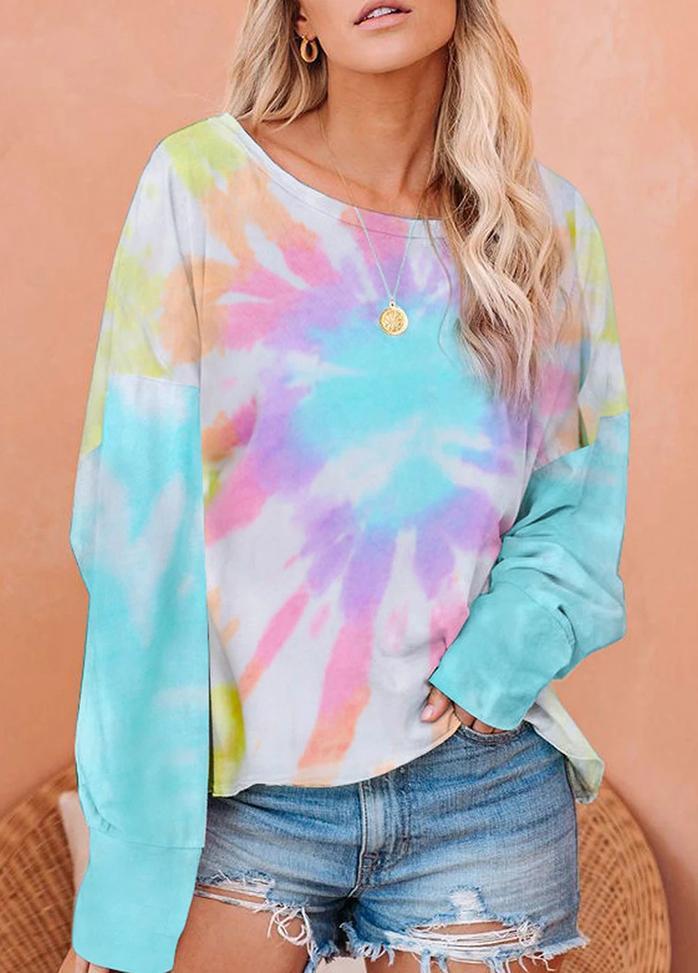 Long Sleeve Gradient Boat Neck Top