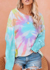 Long Sleeve Gradient Boat Neck Top