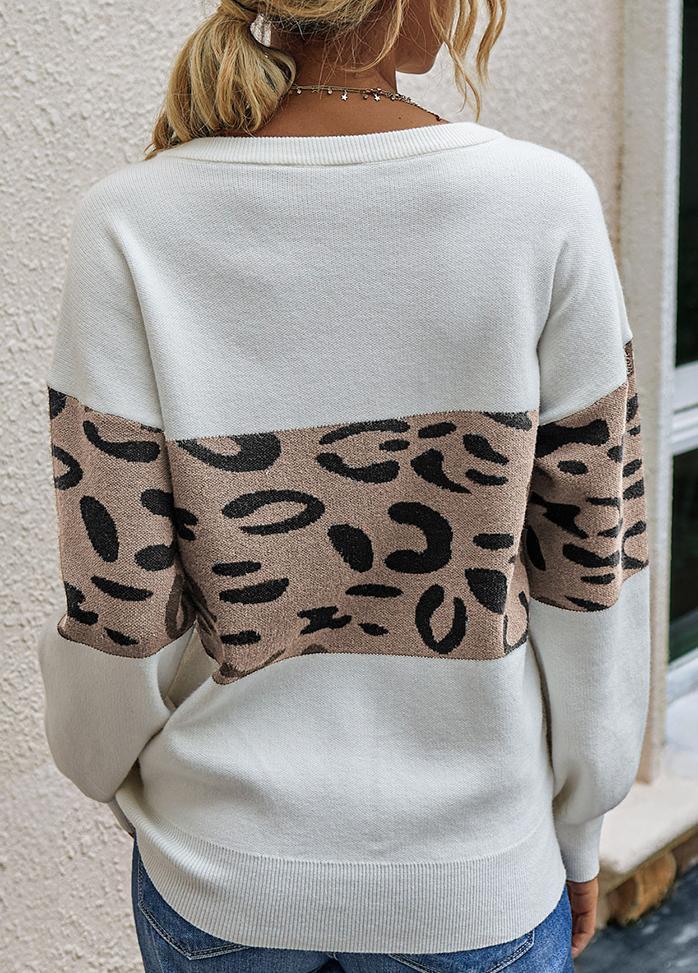 Long Sleeve Printed Casual Sweater