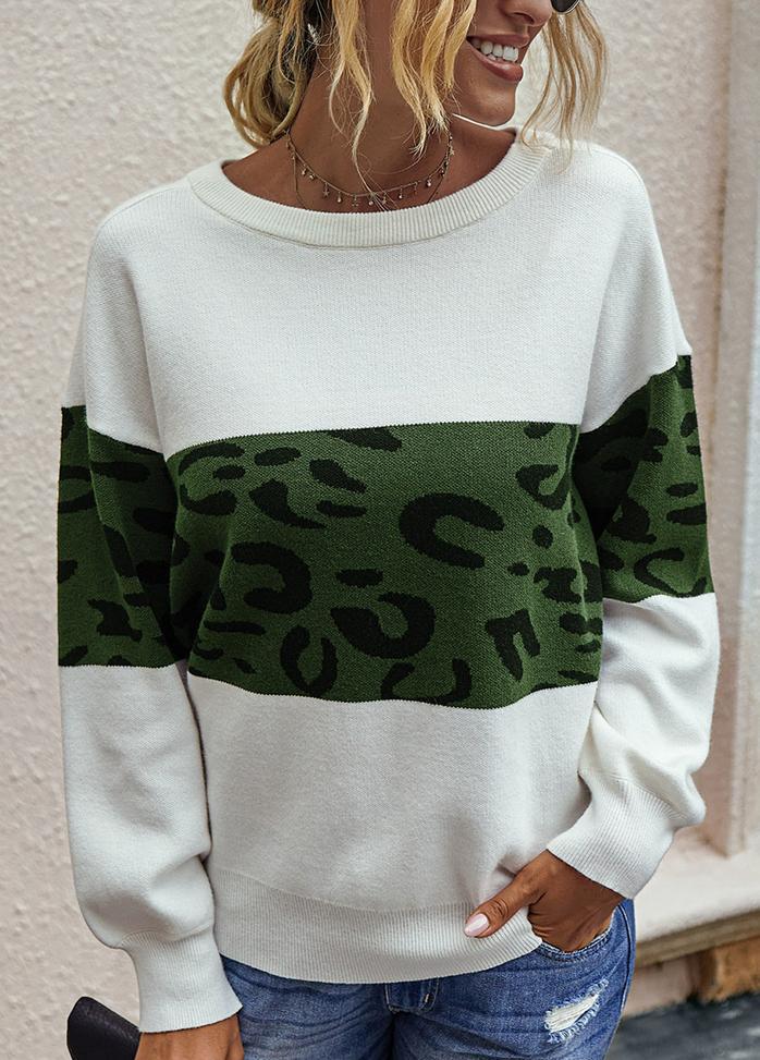 Long Sleeve Printed Casual Sweater