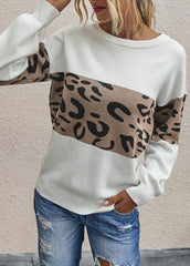 Long Sleeve Printed Casual Sweater