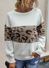 Long Sleeve Printed Casual Sweater