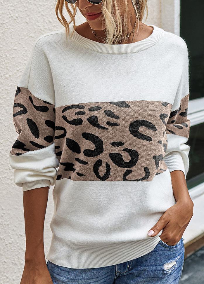 Long Sleeve Printed Casual Sweater