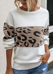 Long Sleeve Printed Casual Sweater