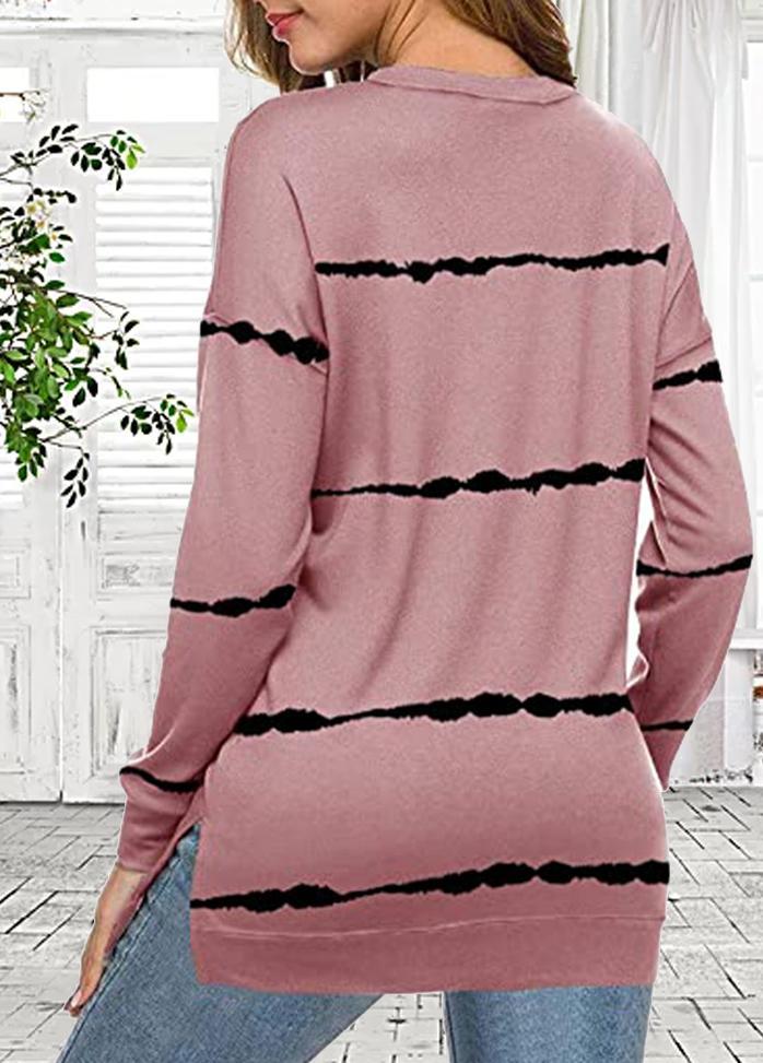 Long Sleeve Striped Round Neck T-shirt