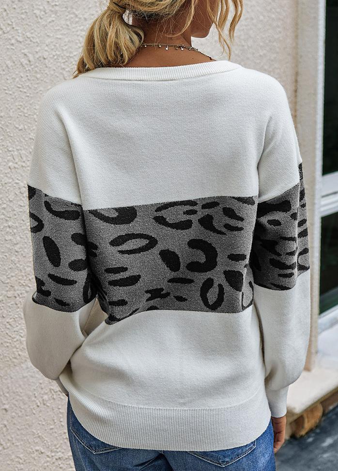 Long Sleeve Printed Casual Sweater