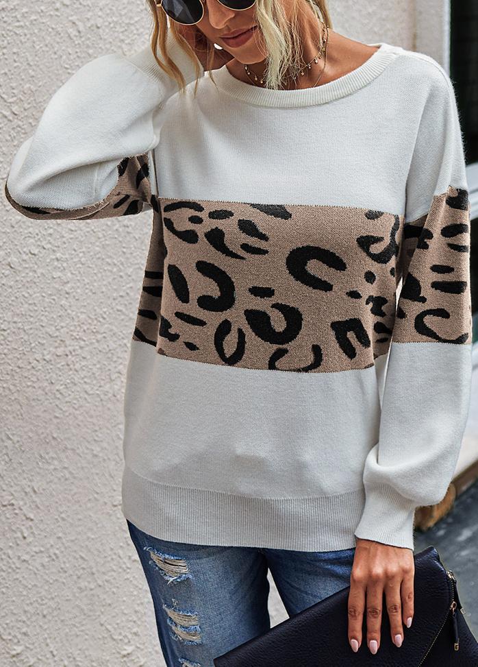 Long Sleeve Printed Casual Sweater