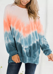 Casual Gradient Long Sleeve Top