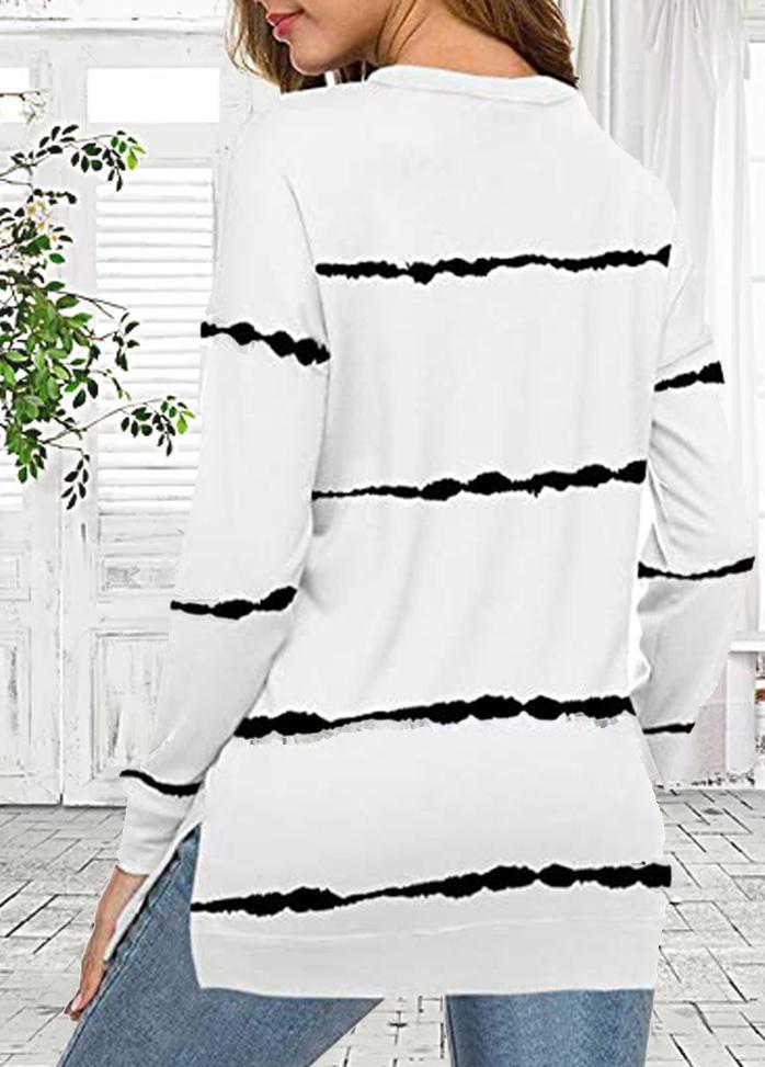 Long Sleeve Striped Round Neck T-shirt