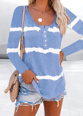 Long Sleeve Casual Striped T-shirt