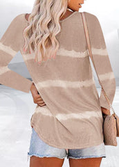 Long Sleeve Casual Striped T-shirt