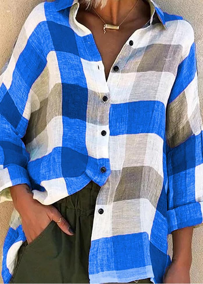 Long Sleeve Button Striped Shirt