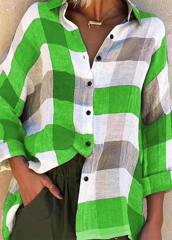 Long Sleeve Button Striped Shirt